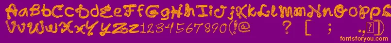 RomerRosellon Font – Orange Fonts on Purple Background