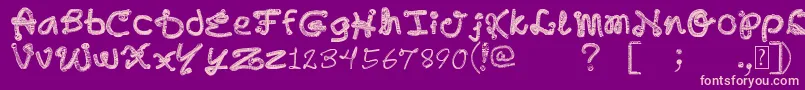 RomerRosellon Font – Pink Fonts on Purple Background