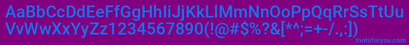 romkugleDEMO Font – Blue Fonts on Purple Background