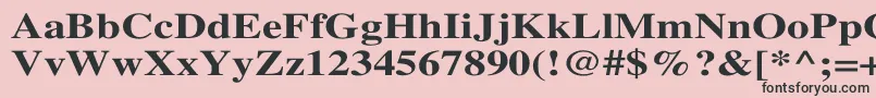 TimesBoldWd Font – Black Fonts on Pink Background