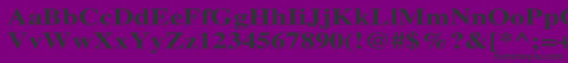 フォントTimesBoldWd – 紫の背景に黒い文字