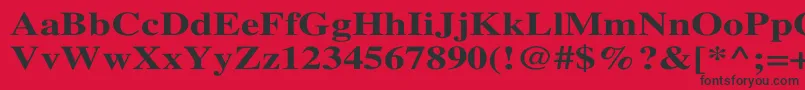TimesBoldWd Font – Black Fonts on Red Background