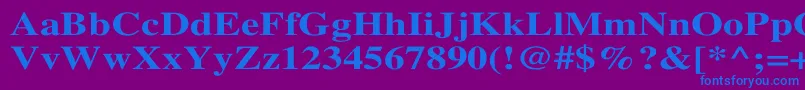 TimesBoldWd Font – Blue Fonts on Purple Background