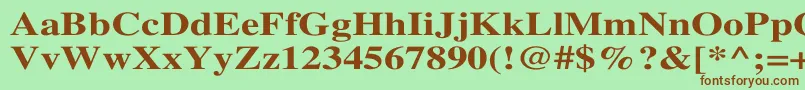 TimesBoldWd Font – Brown Fonts on Green Background