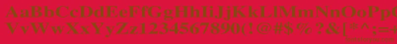 TimesBoldWd Font – Brown Fonts on Red Background