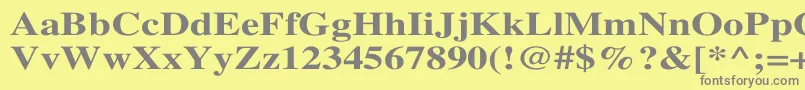 TimesBoldWd Font – Gray Fonts on Yellow Background