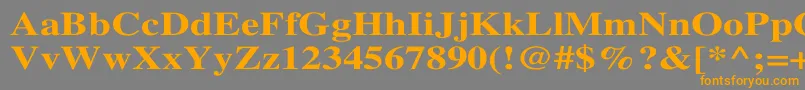 TimesBoldWd Font – Orange Fonts on Gray Background