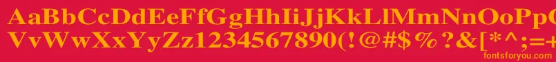 TimesBoldWd Font – Orange Fonts on Red Background