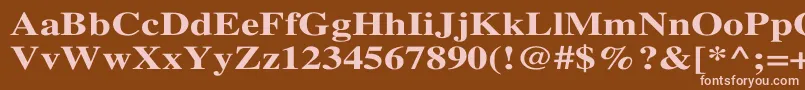 TimesBoldWd Font – Pink Fonts on Brown Background