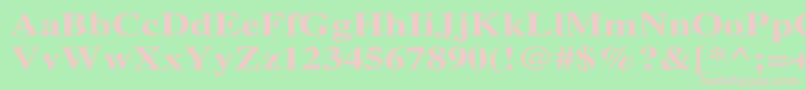 TimesBoldWd Font – Pink Fonts on Green Background