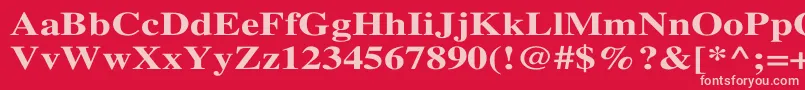TimesBoldWd Font – Pink Fonts on Red Background