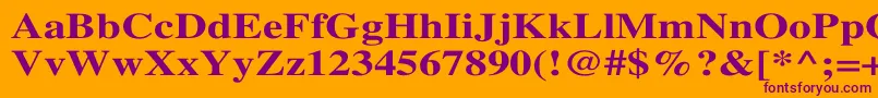 TimesBoldWd Font – Purple Fonts on Orange Background