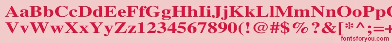 TimesBoldWd Font – Red Fonts on Pink Background