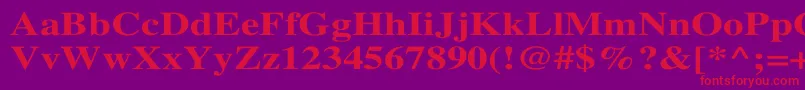 TimesBoldWd Font – Red Fonts on Purple Background