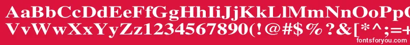TimesBoldWd Font – White Fonts on Red Background