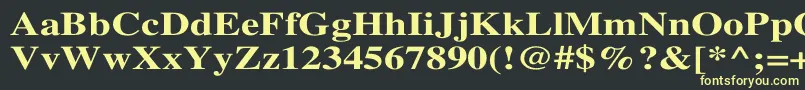 TimesBoldWd Font – Yellow Fonts on Black Background