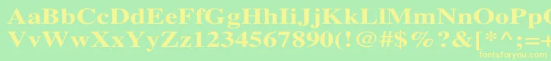 TimesBoldWd Font – Yellow Fonts on Green Background