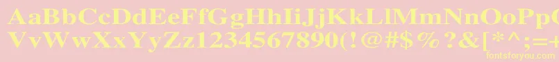 TimesBoldWd Font – Yellow Fonts on Pink Background