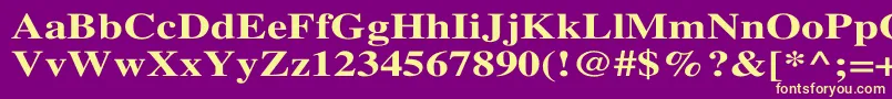 TimesBoldWd Font – Yellow Fonts on Purple Background