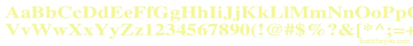 TimesBoldWd Font – Yellow Fonts on White Background