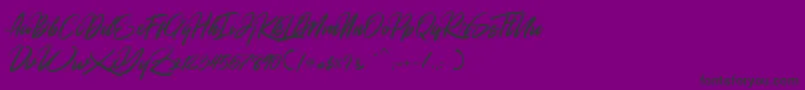 Rommantis-Schriftart – Schwarze Schriften auf violettem Hintergrund