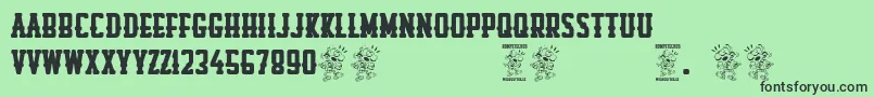 Rompetechos Font – Black Fonts on Green Background