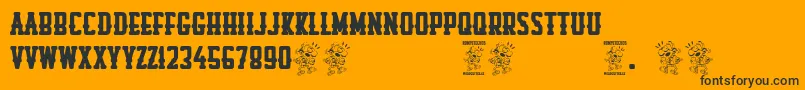 Rompetechos Font – Black Fonts on Orange Background