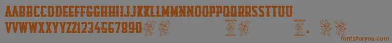 Rompetechos Font – Brown Fonts on Gray Background