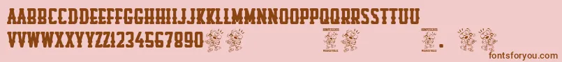 Rompetechos Font – Brown Fonts on Pink Background