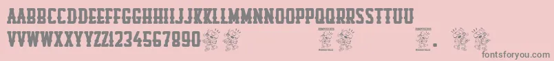 Rompetechos Font – Gray Fonts on Pink Background