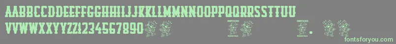 Rompetechos Font – Green Fonts on Gray Background