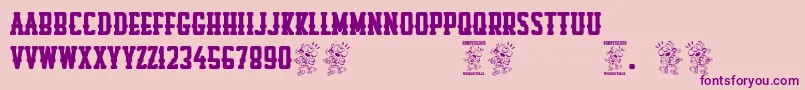 Rompetechos Font – Purple Fonts on Pink Background