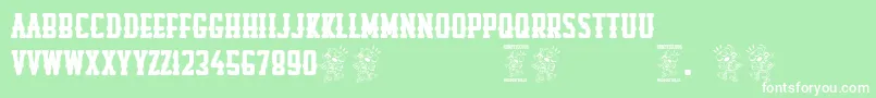 Rompetechos Font – White Fonts on Green Background