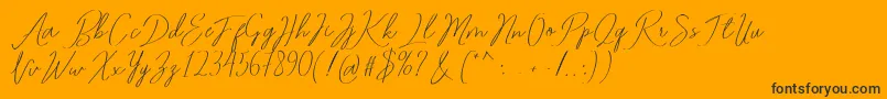 Romtthing Free Font – Black Fonts on Orange Background