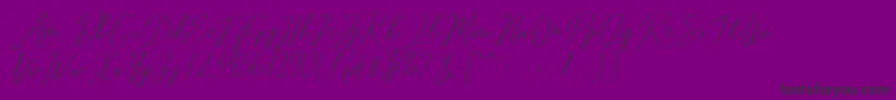 Romtthing Free-fontti – mustat fontit violetilla taustalla
