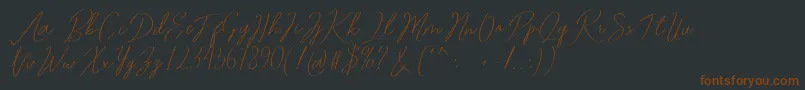 Romtthing Free Font – Brown Fonts on Black Background