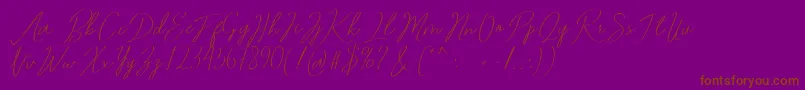 Romtthing Free-fontti – ruskeat fontit violetilla taustalla
