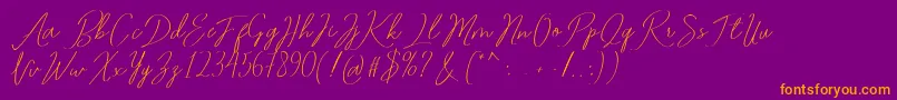 fuente Romtthing Free – Fuentes Naranjas Sobre Fondo Morado