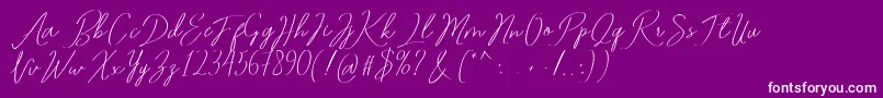 Romtthing Free Font – White Fonts on Purple Background