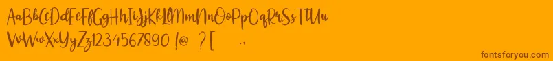 Romullus Demo Font – Brown Fonts on Orange Background