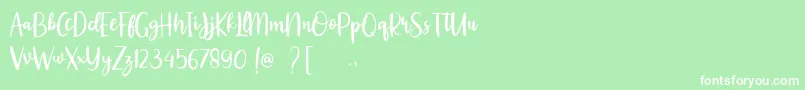 Romullus Demo Font – White Fonts on Green Background
