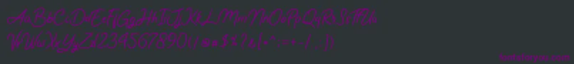 Romy  Jules Font – Purple Fonts on Black Background