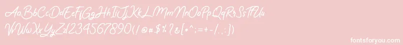 Romy  Jules Font – White Fonts on Pink Background