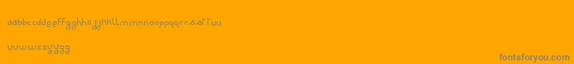Rondie   Dker-Schriftart – Graue Schriften auf orangefarbenem Hintergrund