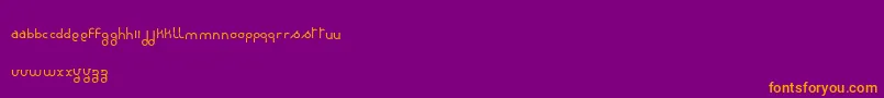 Lisätietoja Rondie Dker-fontista Rondie Dker-fontti – oranssit fontit violetilla taustalla