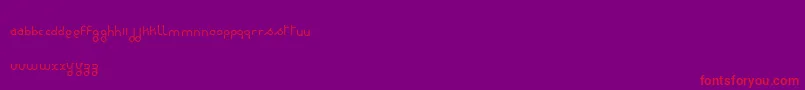 Rondie   Dker Font – Red Fonts on Purple Background