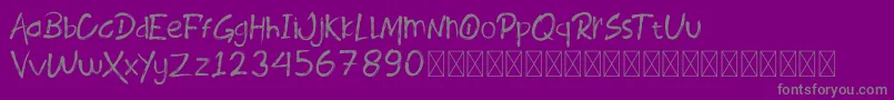 ROODYLAST demo Font – Gray Fonts on Purple Background