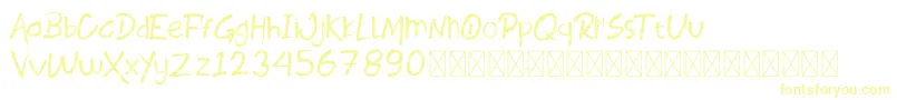 Шрифт ROODYLAST demo – жёлтые шрифты