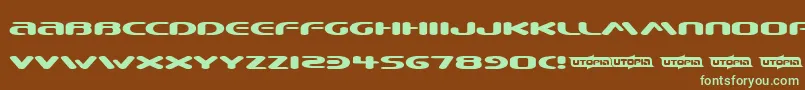 Beware Font – Green Fonts on Brown Background