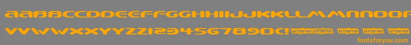 Beware Font – Orange Fonts on Gray Background